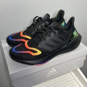 Adidas Ultraboost 22 Mens Size 12 Linear Energy HQ0965 Black Running Shoes